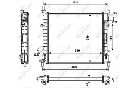 Датчик абс, передний NRF 53989