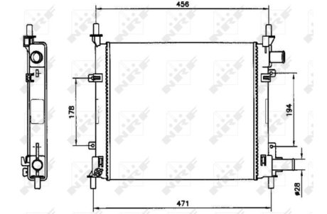Радиатор, охлаждение двигател NRF 54601
