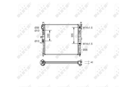 Радиатор, охлаждение двигател NRF 55336