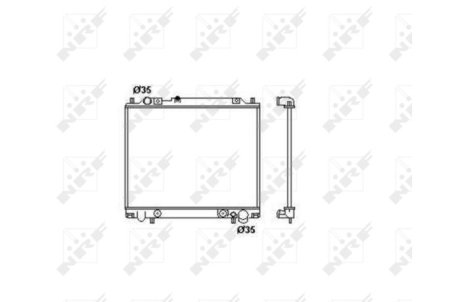 Радіатор, охолодження двигуна NRF 55344