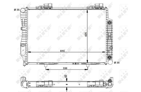 Радиатор, охлаждение двигател NRF 55345