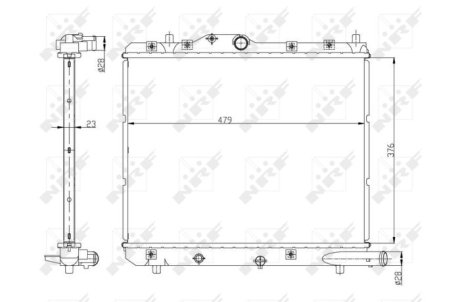 Радиатор, охлаждение двигателя NRF 56147