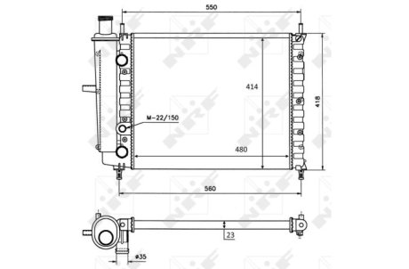 Радіатор NRF 58016