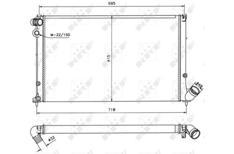 Радиатор, охлаждение двигател NRF 58022