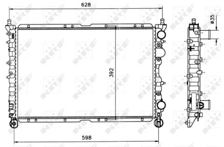 Радиатор, охлаждение двигател NRF 58085