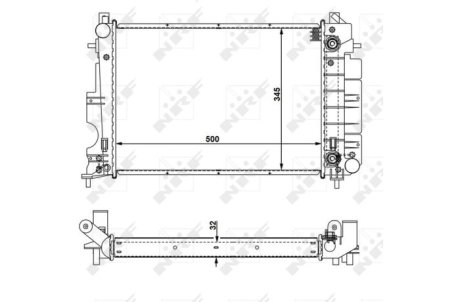 Радиатор, охлаждение двигател NRF 58109