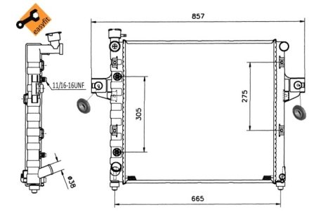 Радіатор, охолодження двигуна NRF 58112