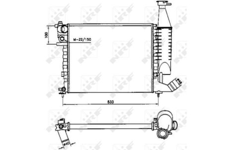 Радиатор, охлаждение двигател NRF 58173