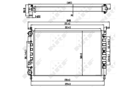 Радиатор, охлаждение двигател NRF 58219