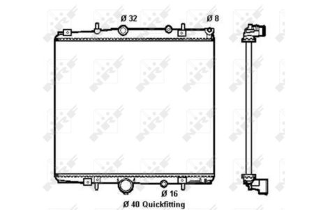 Радиатор, охлаждение двигател NRF 58313