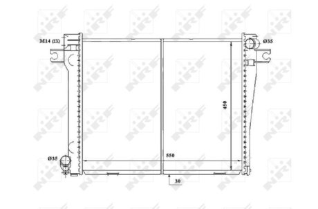 Радиатор, охлаждение двигател NRF 58338