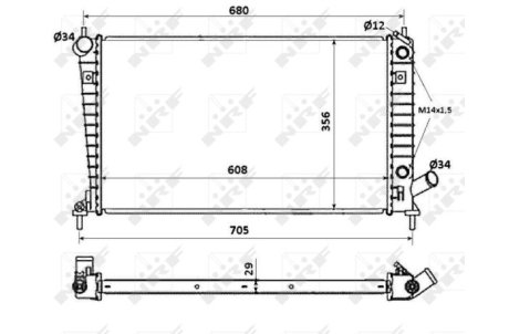 Датчик абс, передний NRF 58349