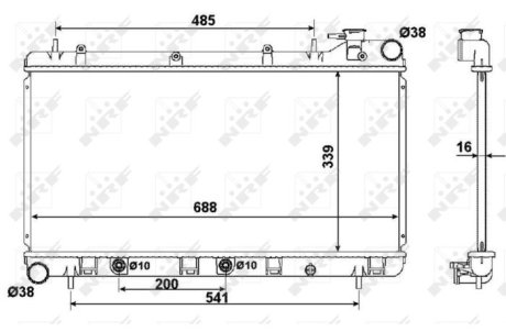 Датчик абс, передний NRF 58372