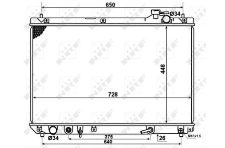 Радиатор, охлаждение двигателя NRF 58378