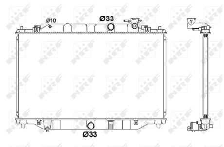 Радиатор, охлаждение двигателя NRF 58416