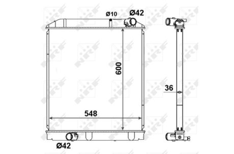 Радиатор, охлаждение двигателя NRF 58442