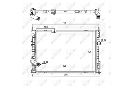 Радиатор, охлаждение двигателя NRF 58455