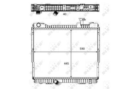 Радиатор, охлаждение двигателя NRF 58484