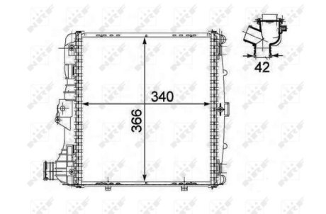 Радиатор, охлаждение двигателя NRF 58485
