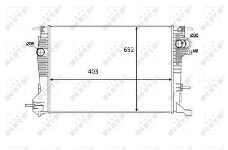 Радиатор, охлаждение двигателя NRF 58488