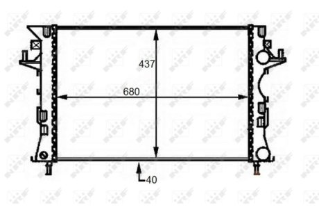 Радиатор, охлаждение двигателя NRF 58490