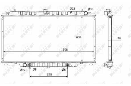 Теплообменник, отопление салона NRF 58548