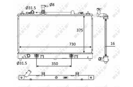 CHLODNICA MAZDA 6 2,0/2,3 02- NRF 58560