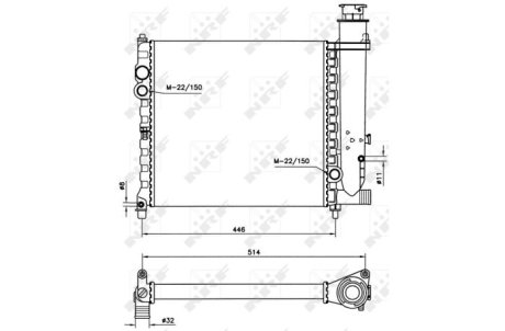 Радиатор, охлаждение двигател NRF 58714