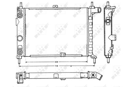Радиатор, охлаждение двигател NRF 58721