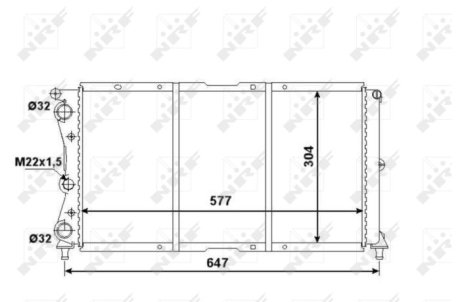 Радиатор, охлаждение двигател NRF 58955