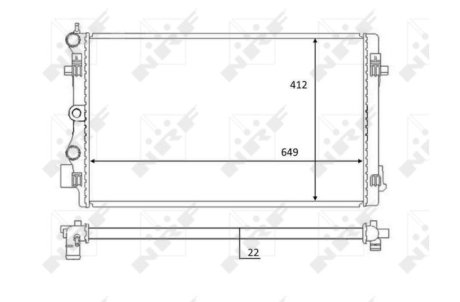 CHЭODNICA VW POLO 10- AUDI A1 1,4TFSI 11- NRF 59056