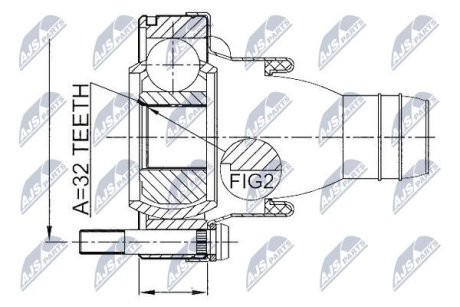 ШАРНИР РАВНЫХ УГЛОВЫХ СКОРОСТЕЙ NTY NPW-BM-002