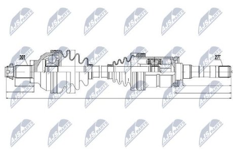 ПІВВІСЬ | BMW 3 E46 325XI-330XD 4WD 09.00-02.05 /ПРАВ/ NTY NPWBM018