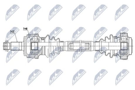 ПІВВІСЬ | BMW 3 E90/E91/E92 316I/318I/320I/323I 05-12, 1 E81/E82/E87/E88 116I/118I/118D/120I 03-11 /ПРАВ,ЗАД,MTM/ NTY NPWBM035