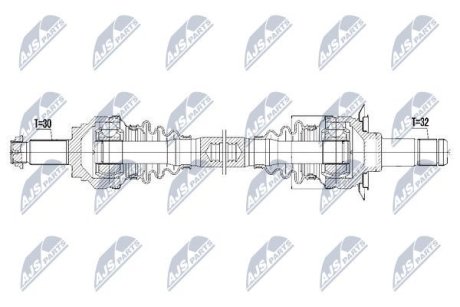 ПІВВІСЬ | BMW 5GT 09-, 6 10-, 7 08- /ЗАД, ЛІВ, ATM/ NTY NPWBM042