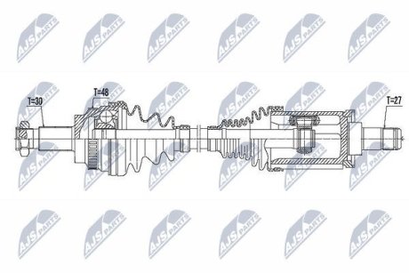 ПІВВІСЬ | BMW 5 E60/E61 XDRIVE 525D/525I/525XI/530D/530XD/530I/530IX 04-10 /ЛІВ,ПЕРЕД/ NTY NPWBM081