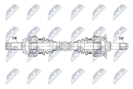 ПІВВІСЬ | BMW 535GT 10-, 740I 10-, 640I 10- /ЗАД,ЛІВ/ NTY NPWBM085