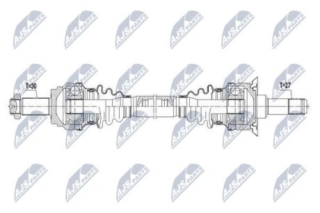 ПІВВІСЬ | BMW X3 28I/35I 11-, X4 35I 14- /ATM,ЗАД,ЛІВ/ NTY NPWBM091 (фото 1)