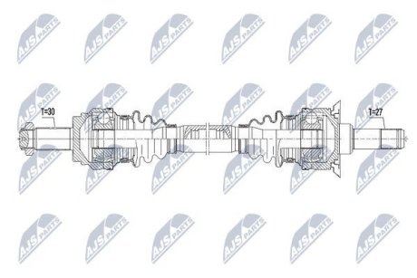 ПІВВІСЬ | BMW X3 28I/35I 11-, X4 35I 14- /ATM,ЗАД,ПРАВ/ NTY NPWBM093