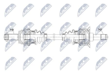 ПІВВІСЬ | BMW X3 20I/20D 10-, X4 20I/20D 14- /ЗАД,ЛІВ/ NTY NPWBM095