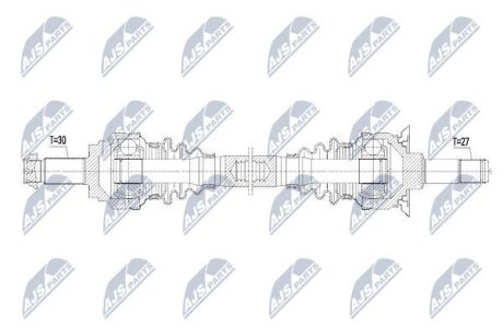 ПІВВІСЬ | BMW 5 F10/F11 525D/530D/535I/550I 10- /ЗАД,ПРАВ/ NTY NPWBM099