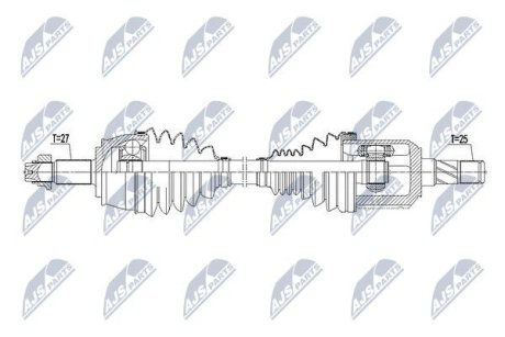 ПІВВІСЬ | JEEP COMPASS 1.4T 17- /ПЕРЕД,ЛІВ,ATM/ NTY NPWCH038