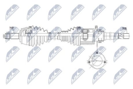 ПІВВІСЬ | JEEP COMPASS 1.4T 17- /ПЕРЕД,ПРАВ,ATM/ NTY NPWCH040 (фото 1)