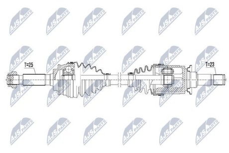 ПІВВІСЬ | JEEP COMPASS/PATRIOT 2.0/2.4 4WD 08- /ATM,ЗАД,ПРАВ/ NTY NPWCH050