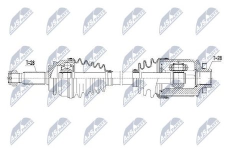 ПІВВІСЬ | JEEP COMPASS/PATRIOT 2.0/2.4 14- /ATM,ПРАВ/ NTY NPWCH054