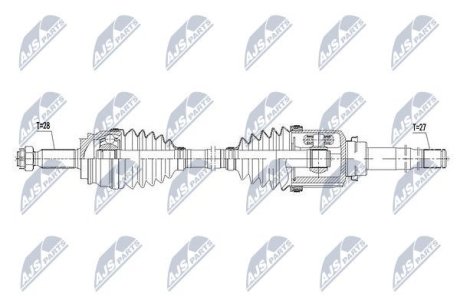 ПІВВІСЬ | JEEP COMPASS 4WD 2.4 -14 /ATM,ПРАВ/ NTY NPWCH064