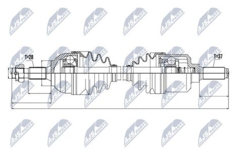 ПІВВІСЬ | CITROEN C5 III 2.0HDI 150/165KM, 2.2HDI/3.0HDI 08- /ЛІВ, ATM/ NTY NPWCT052 (фото 1)