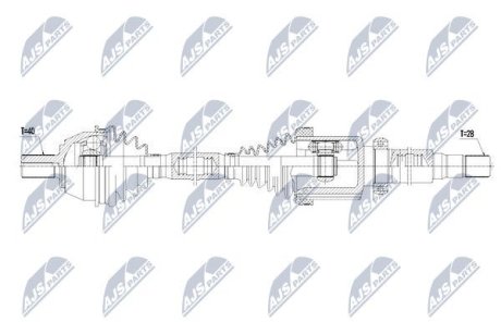 ПІВВІСЬ | FORD ENG.2.0TDCI GALAXY/S-MAX/MONDEO IV 10- /ПРАВ,SKRZYNIA MPS6/ NTY NPWFR080 (фото 1)