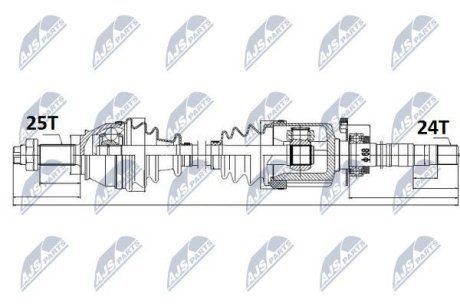 ПІВВІСЬ | FIAT DOBLO 223 1.3JTD 04-10, 1.9JTD 01-10 /ПРАВ/ NTY NPWFT017