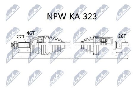 ПІВВІСЬ | KIA CEED 2.0CRDI 06- /MTM ЛІВ/ NTY NPWKA323 (фото 1)